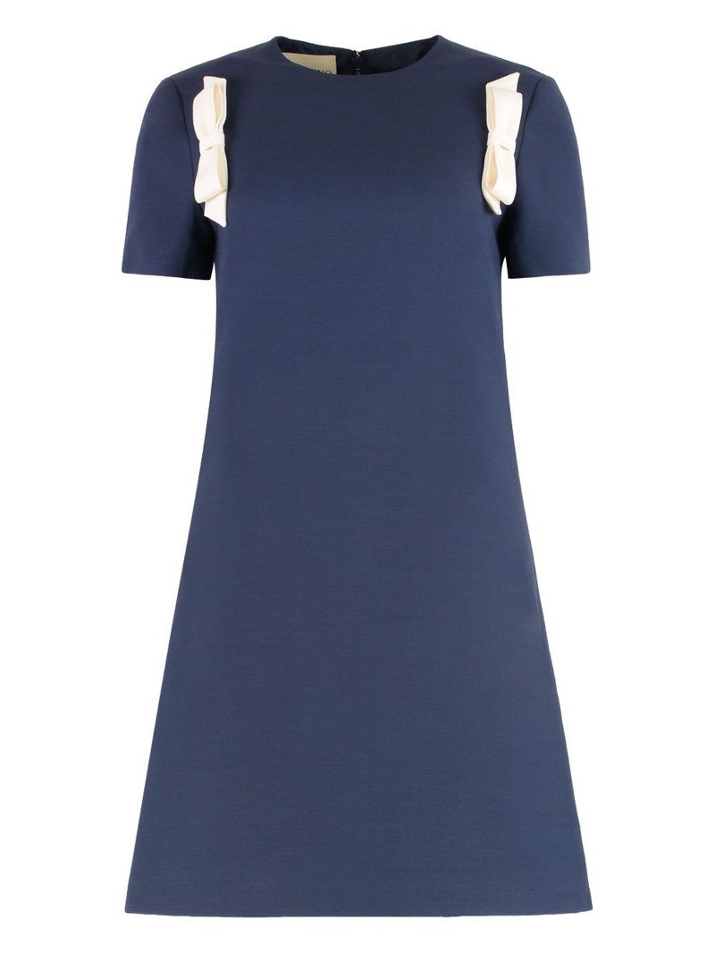 bow-embellished shift dress 1
