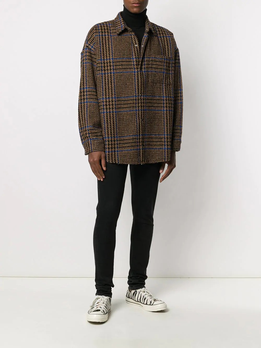 oversized checked overshirt - 2