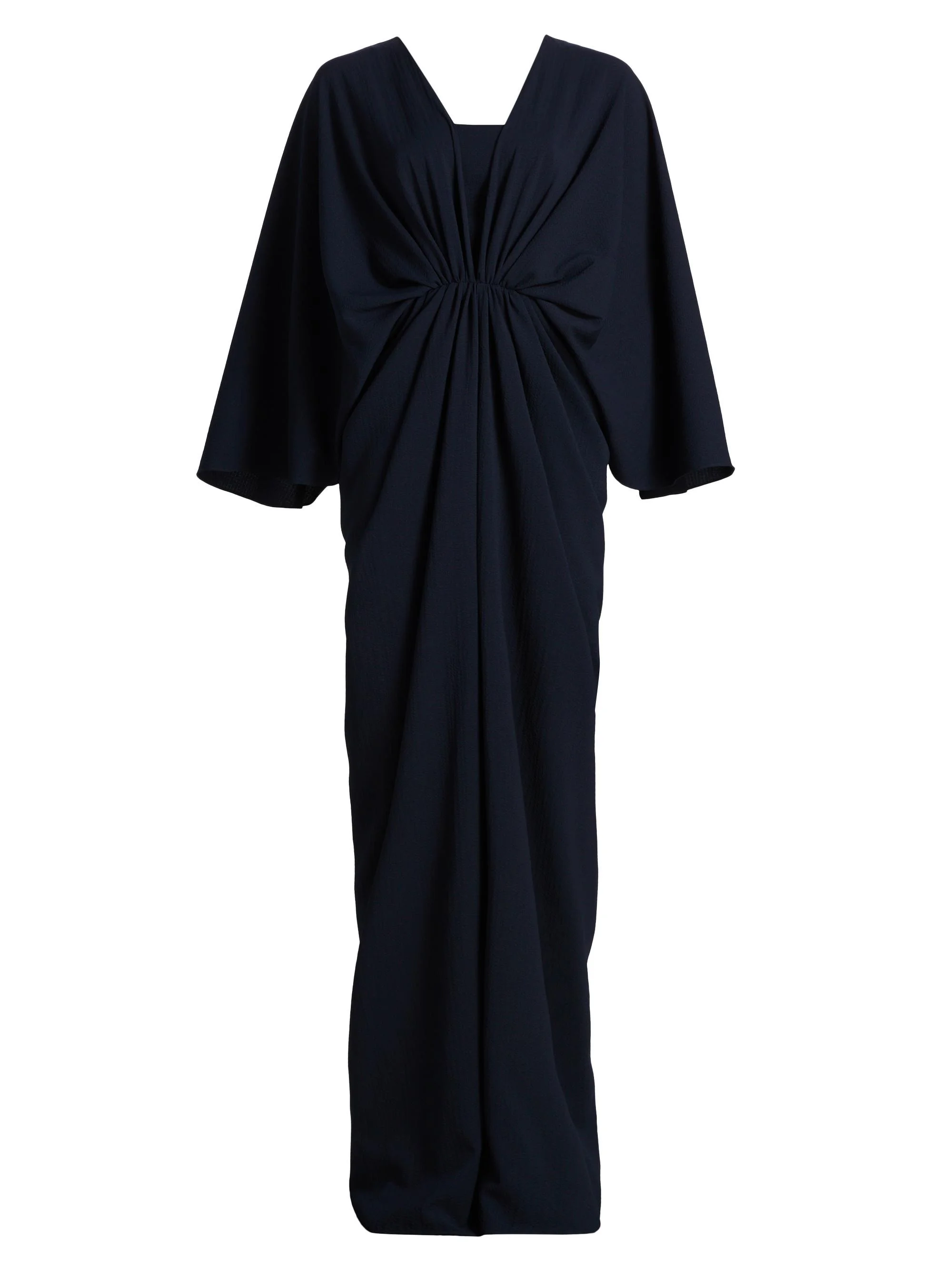 Women's Draped Twist Jersey Gown - Navy - 1
