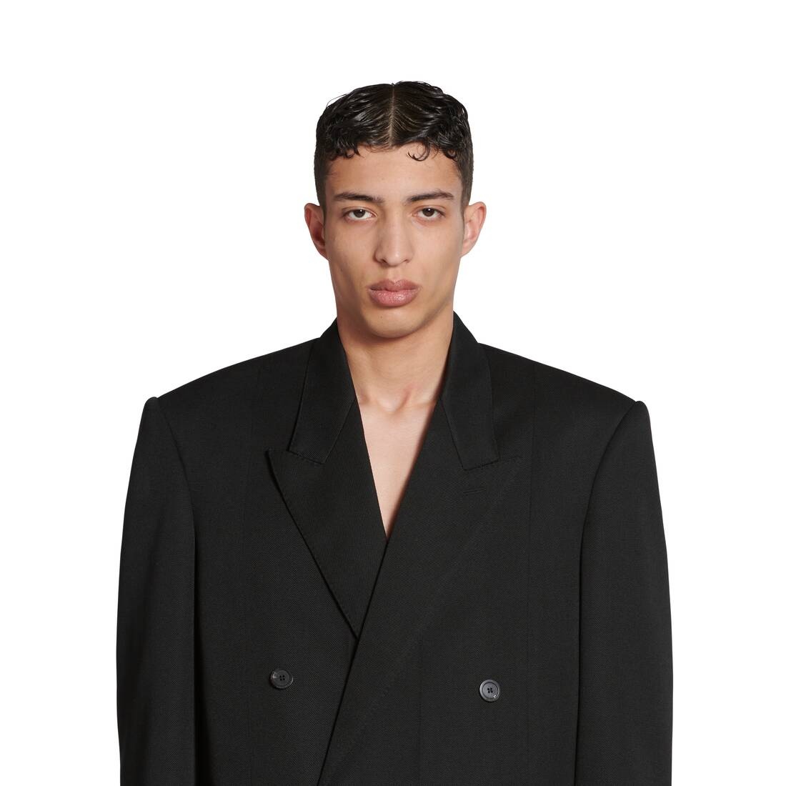 Deconstructed Coat in Black - 5