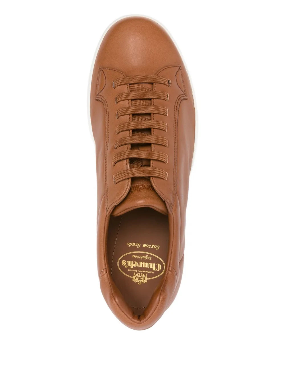 ELASTIC-LACE LEATHER SNEAKERS - 4