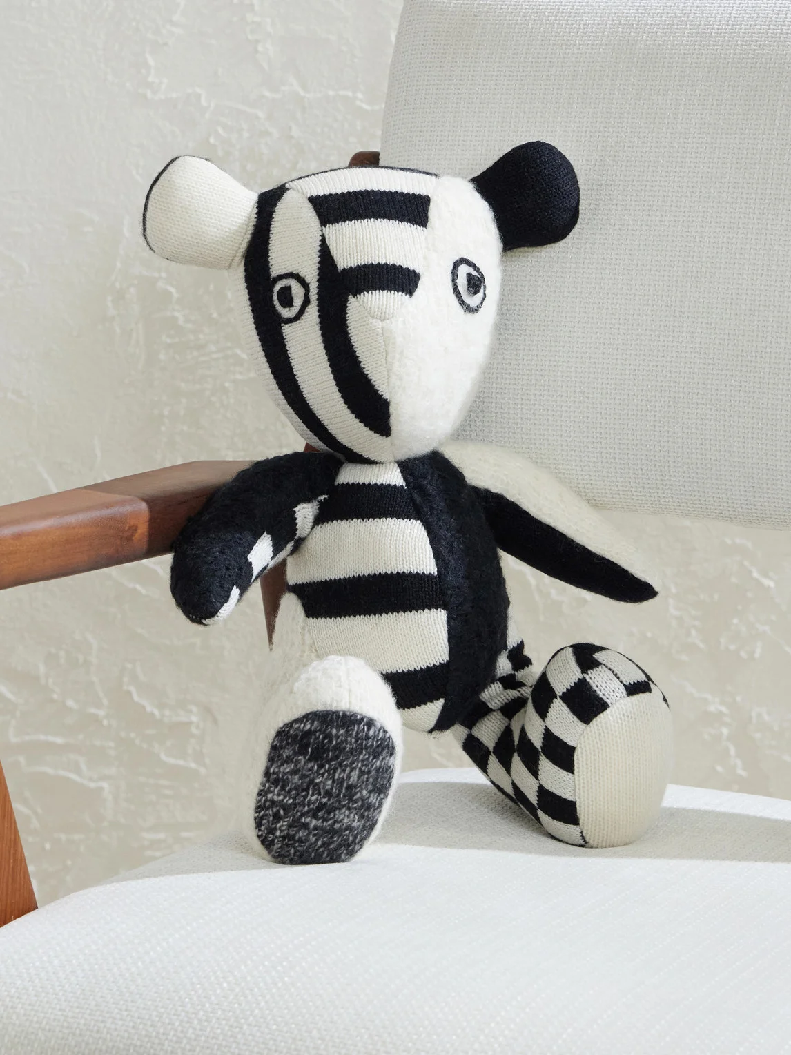 Elder Striped Cashmere Teddy Bear - 1