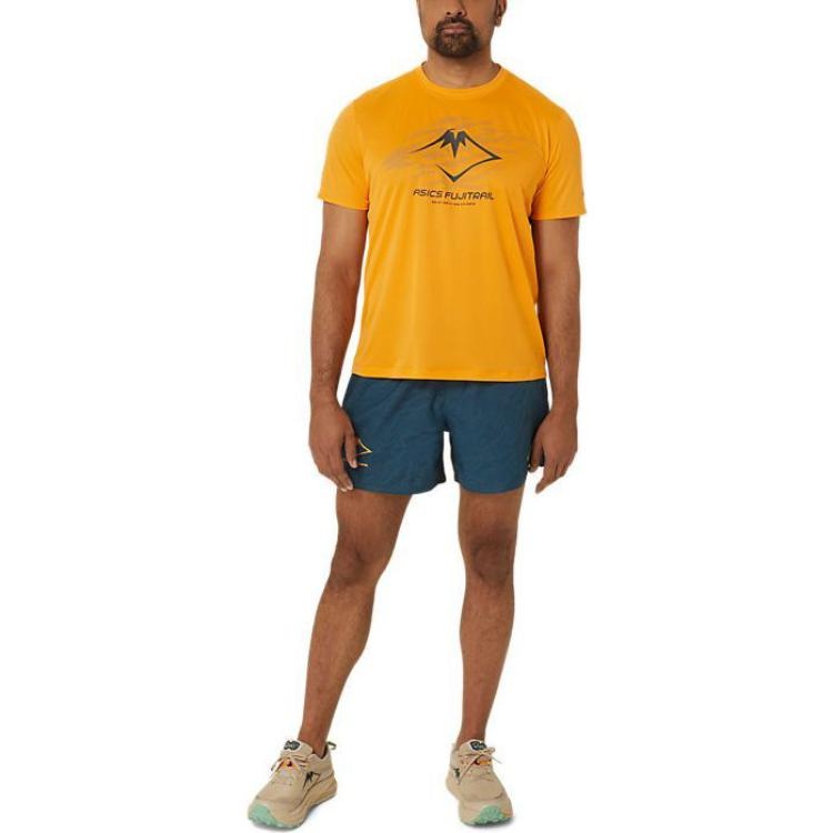 ASICS Fujitrail Logo T-shirt 'Yellow' 2011C981-800 - 4