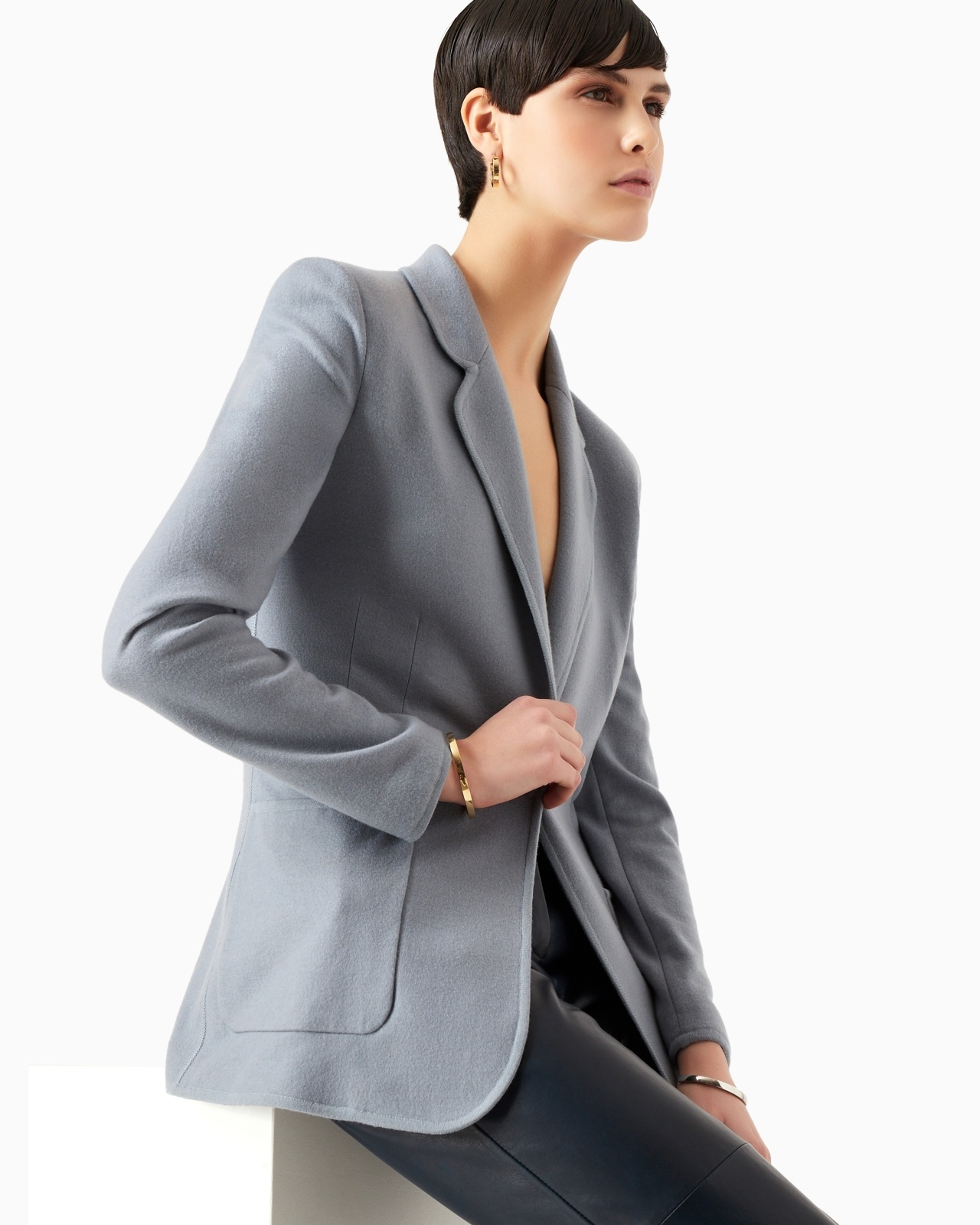 STRAIGHT-CUT, NAPPA-LEATHER TROUSERS - 5
