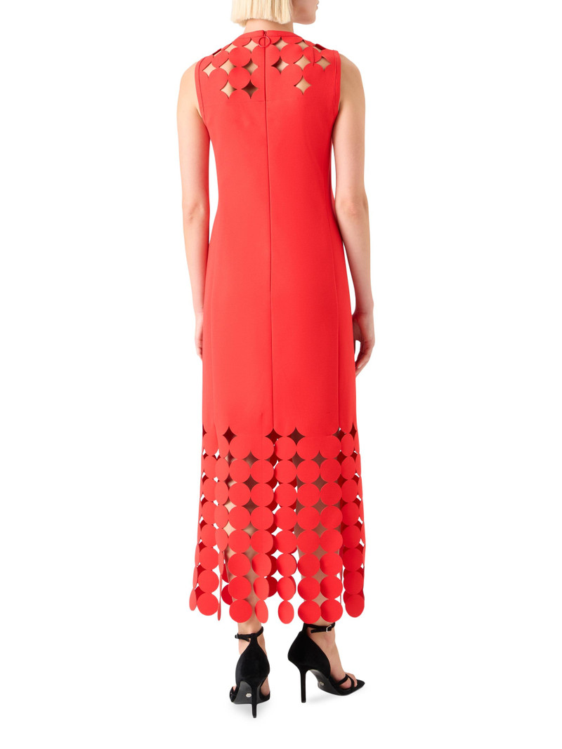 Women's Dot Cut-Out Jersey Midi-Dress - Bright Red 4