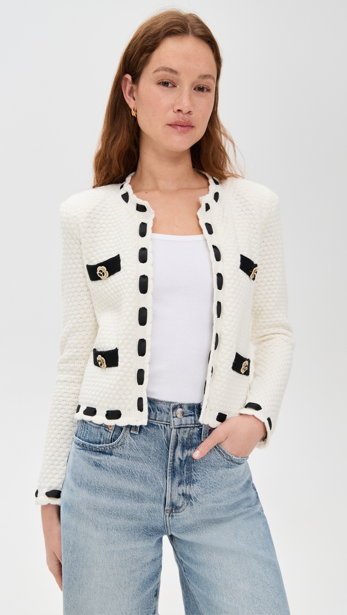 Astor Contrast Trim Cardigan - 6