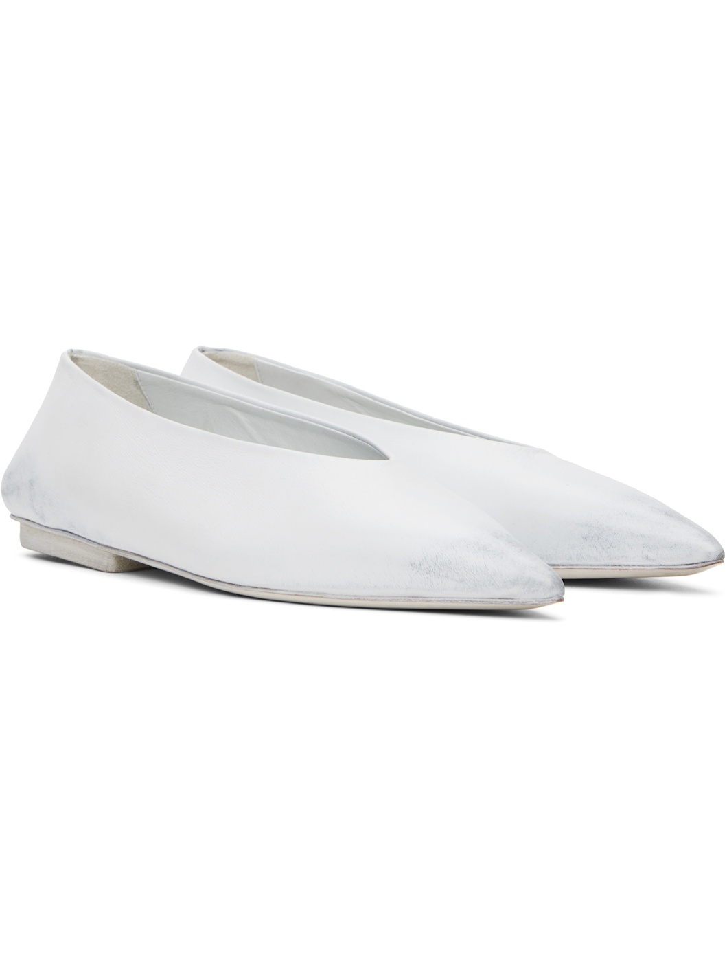 White Ago Ballerina Flats - 4