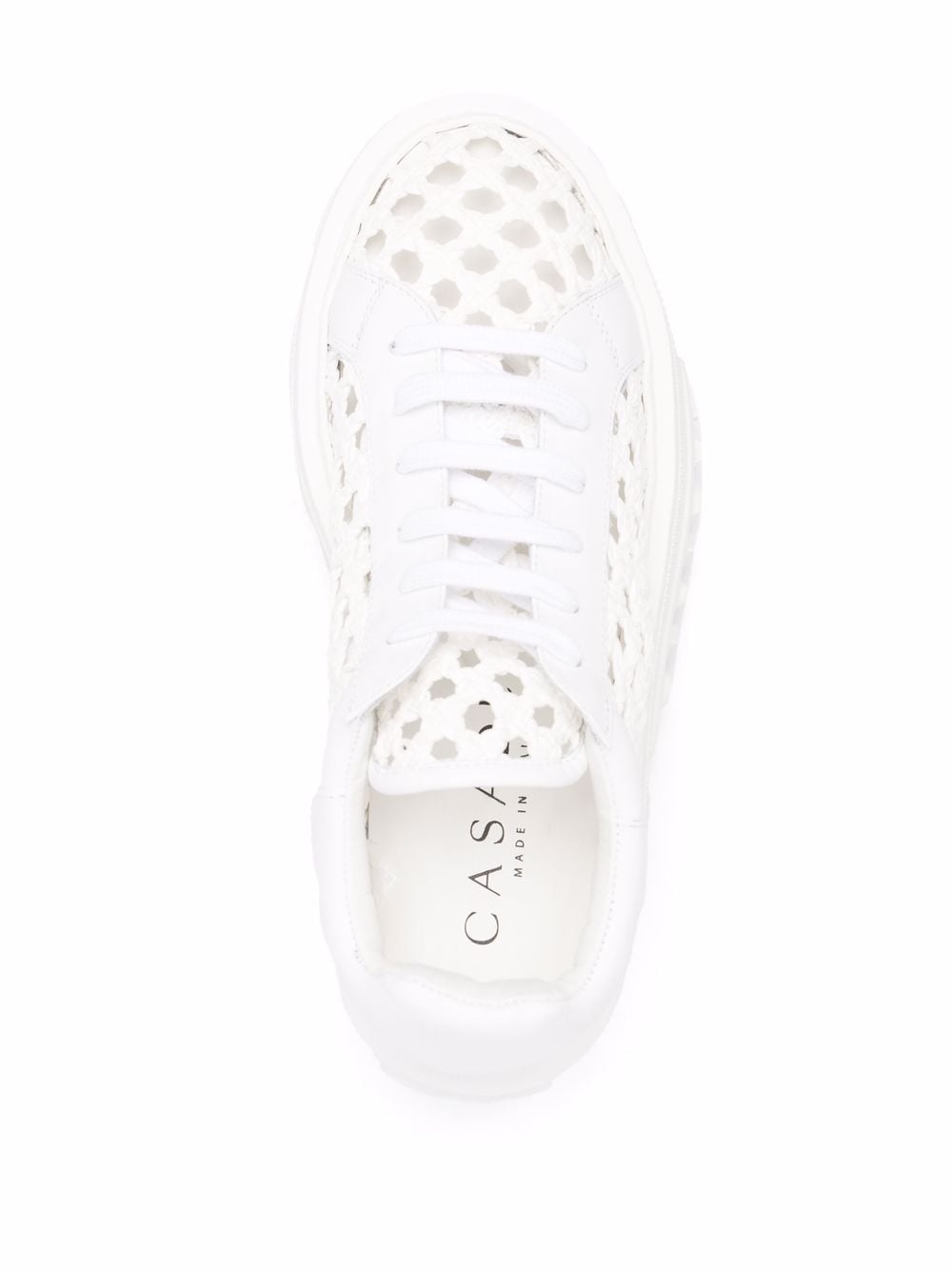 woven platform sneakers - 4