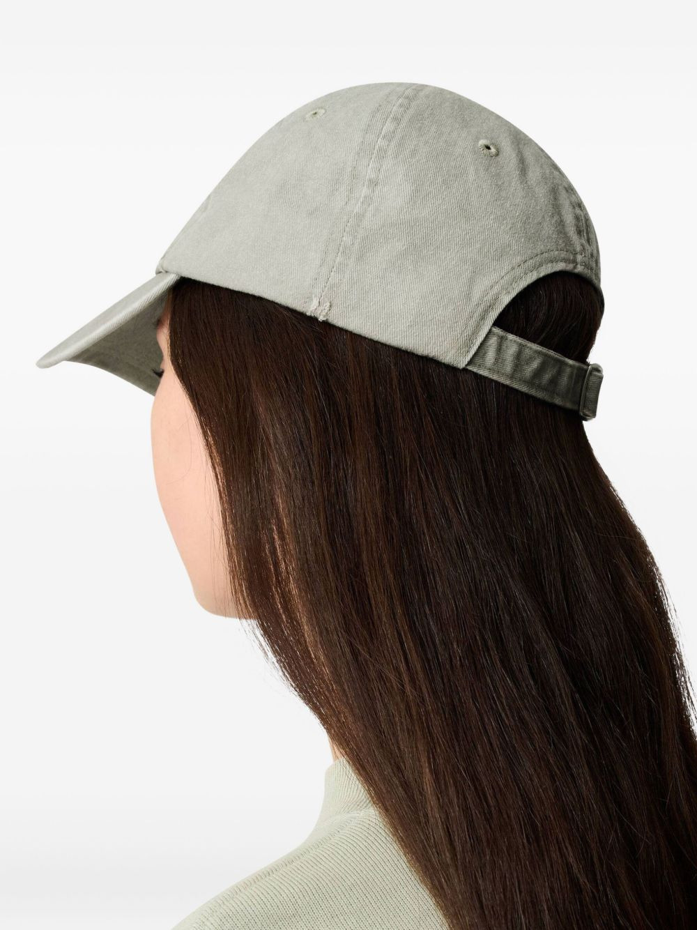 logo-embroidered distressed cap - 2