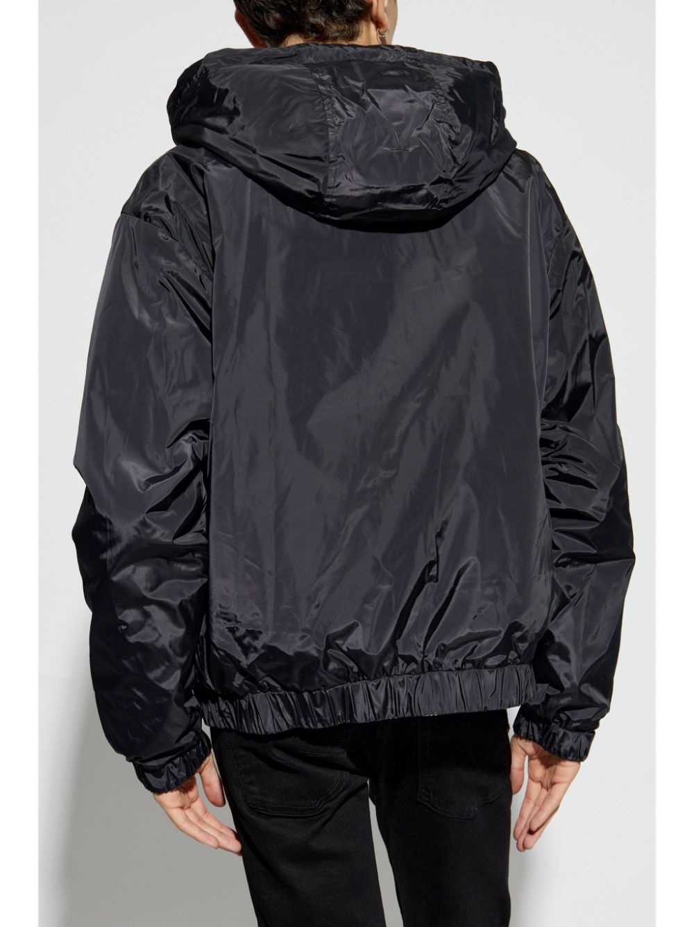 reversible chain-print hooded jacket - 7