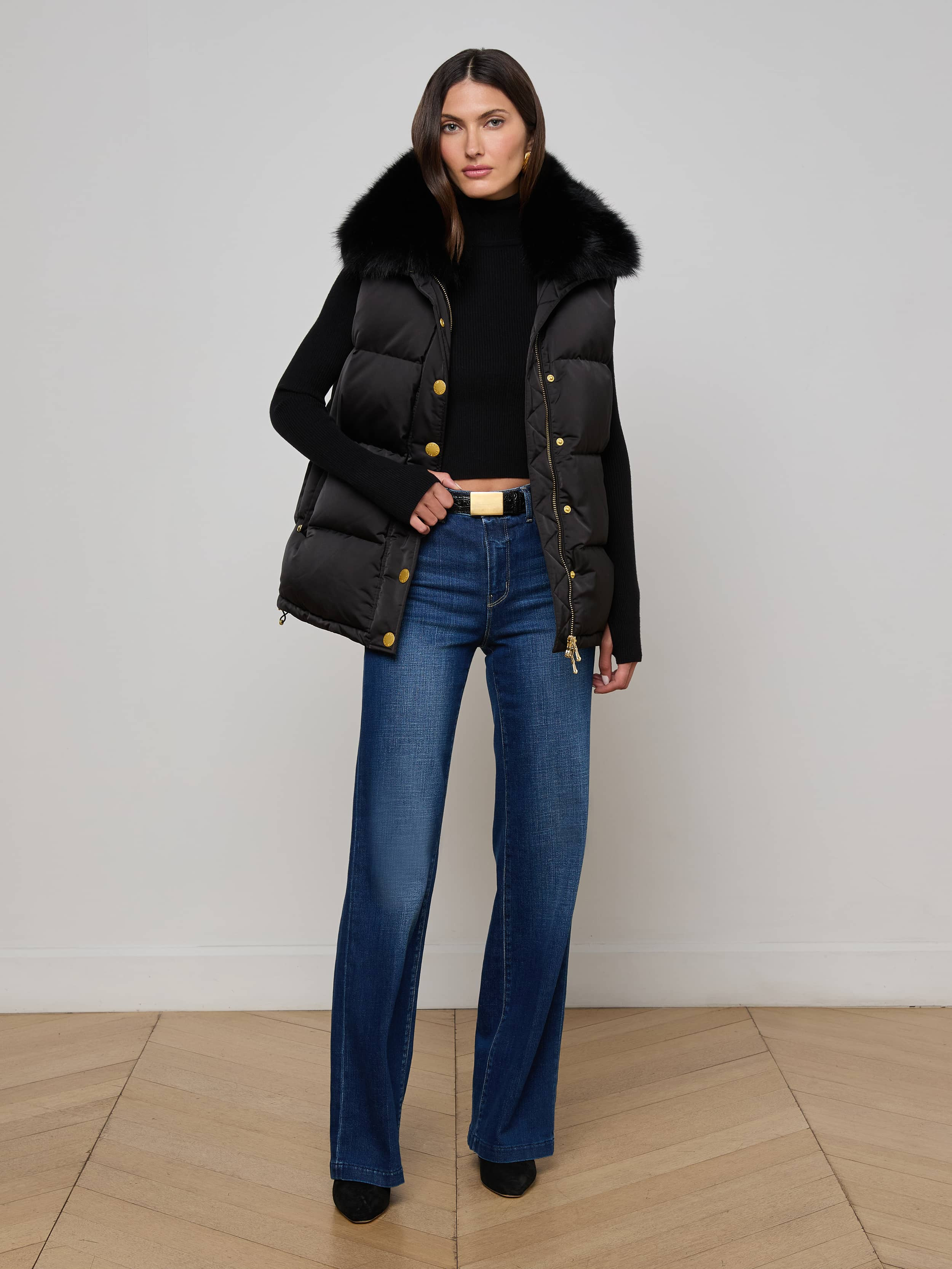 Nalo Faux Fur Puffer Vest - 4