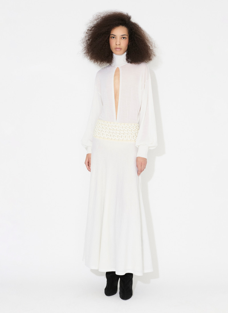 LONG FLUID KNITTED SKIRT 2