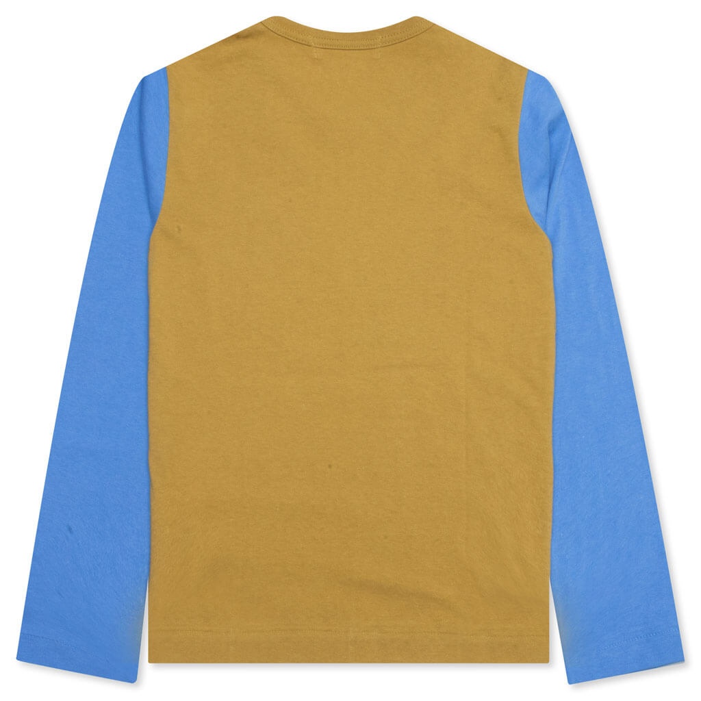 WOMEN'S BI-COLOR T-SHIRT - OLIVE/BLUE - 2