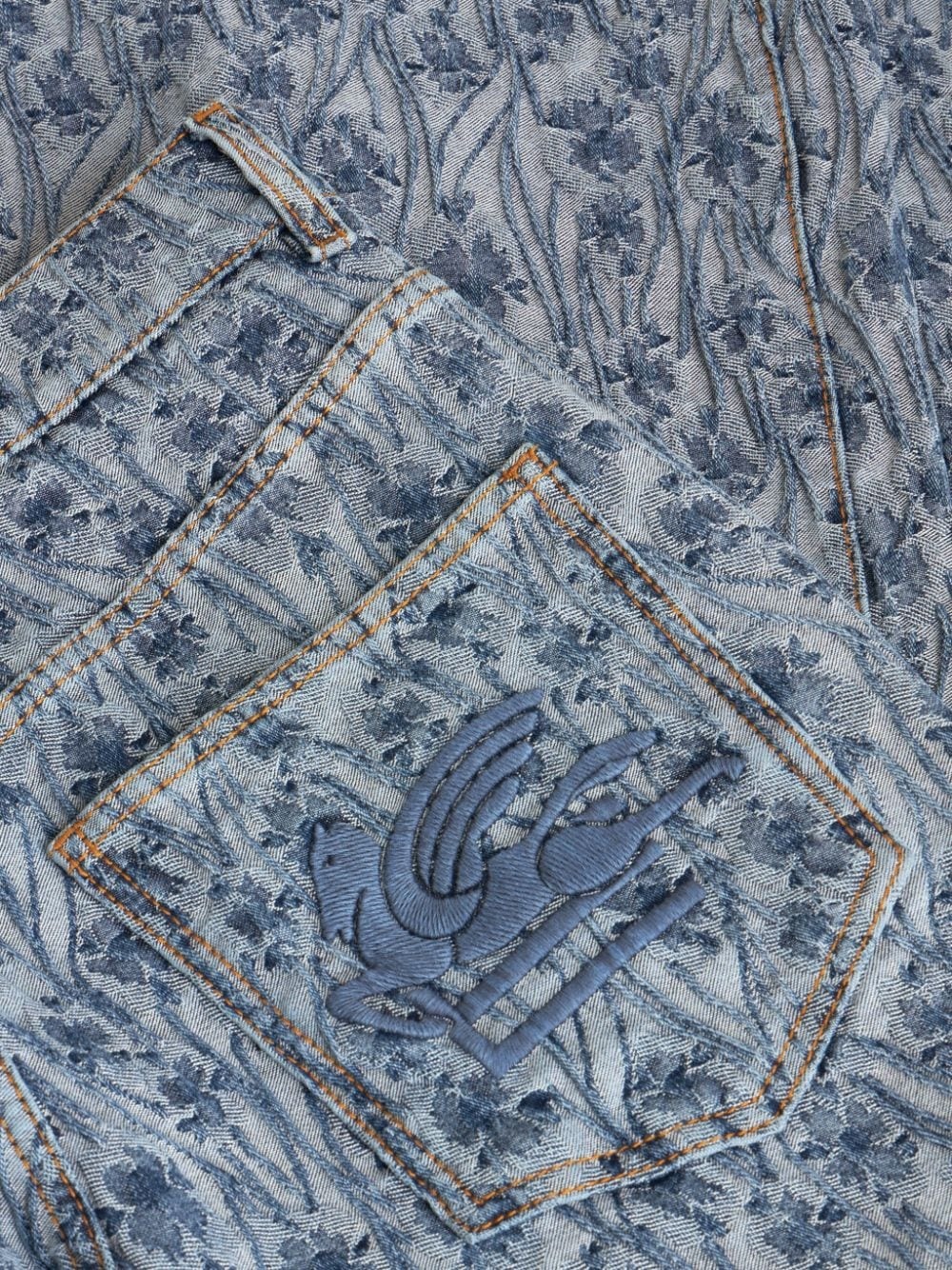 jacquard straight-leg jeans - 3