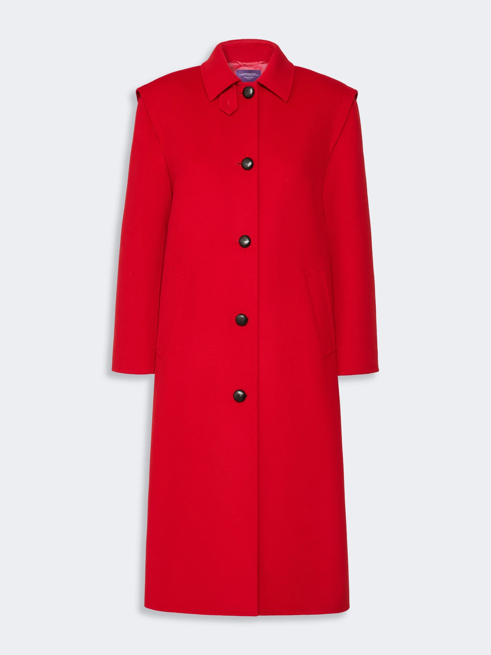WKSGESSATI Double wool broadcloth coat - RED - 1
