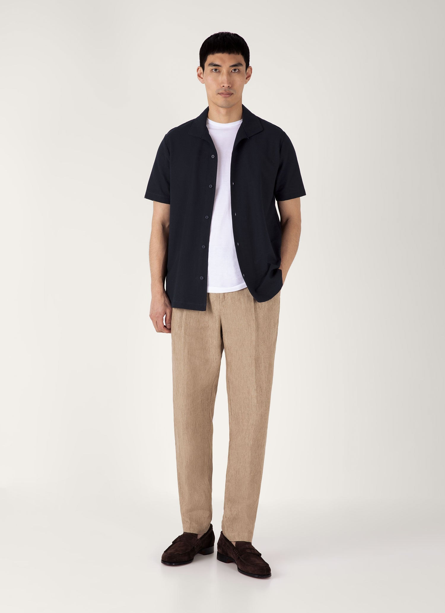 Short Sleeve Textured Jersey Shirt - 3
