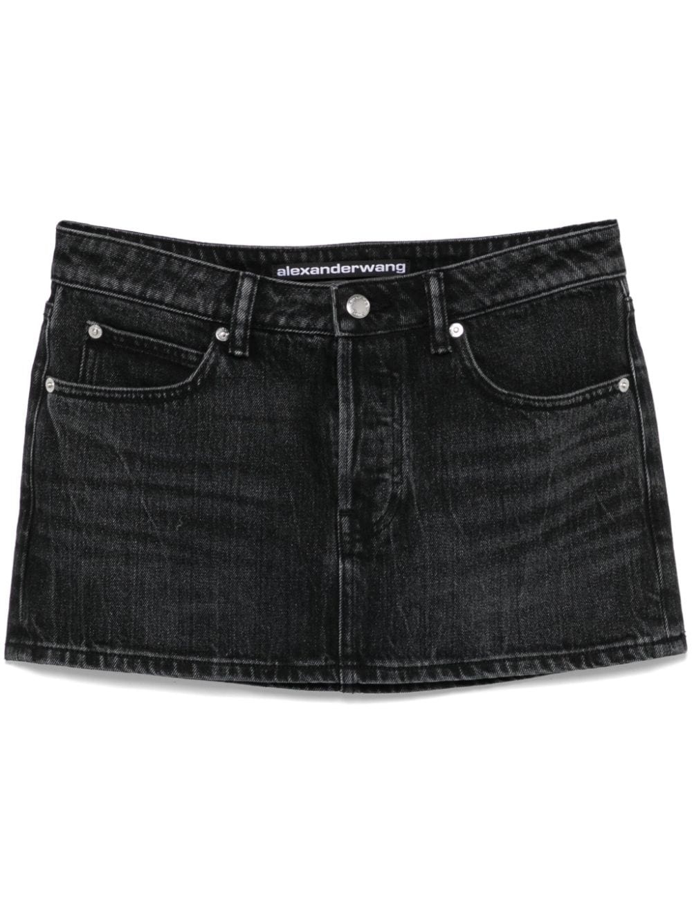 crystal denim mini skirt - 1