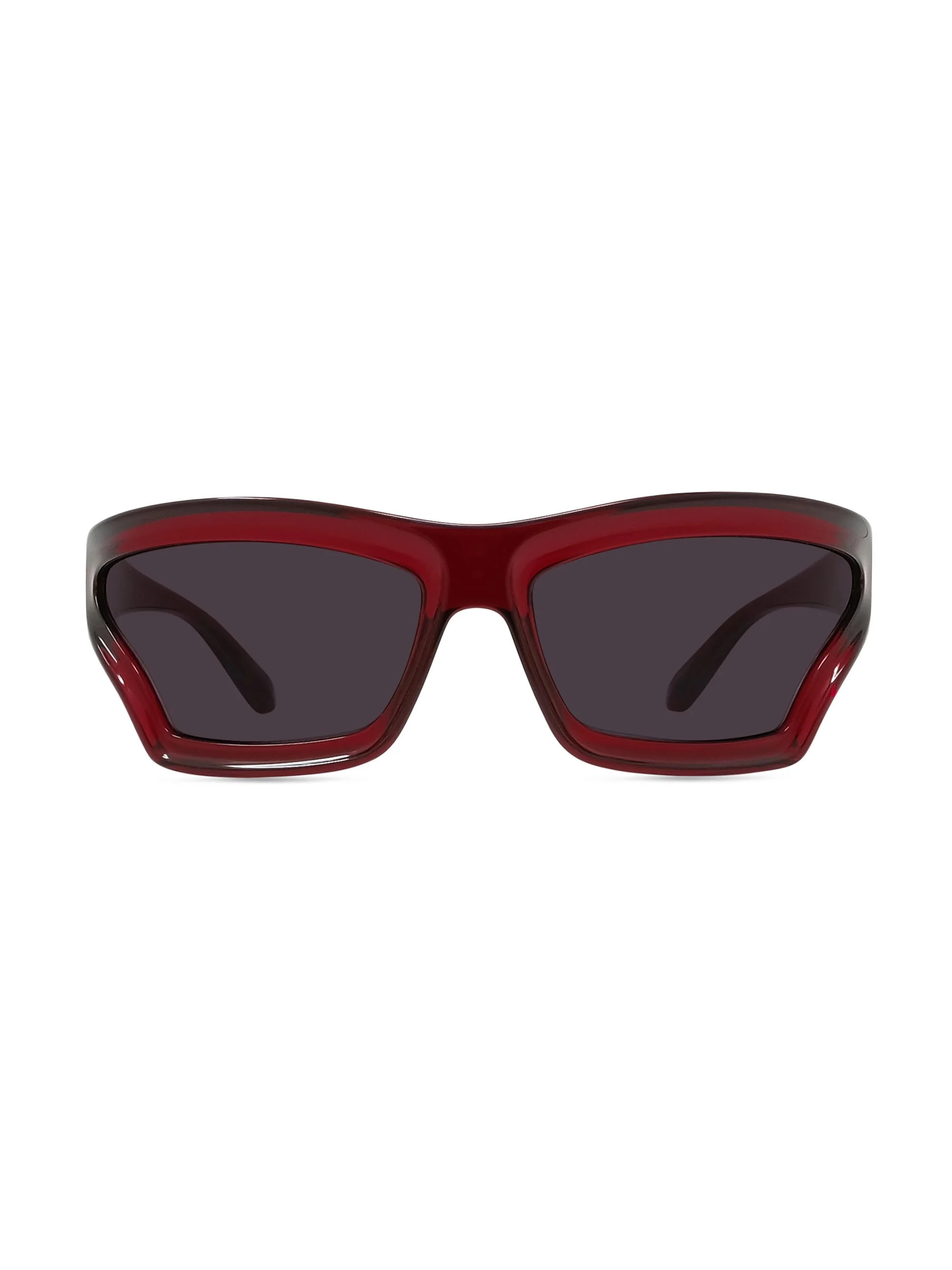 Men's x Paula's Ibiza Mask Sunglasses - Translucent Red Dark Grey - 1