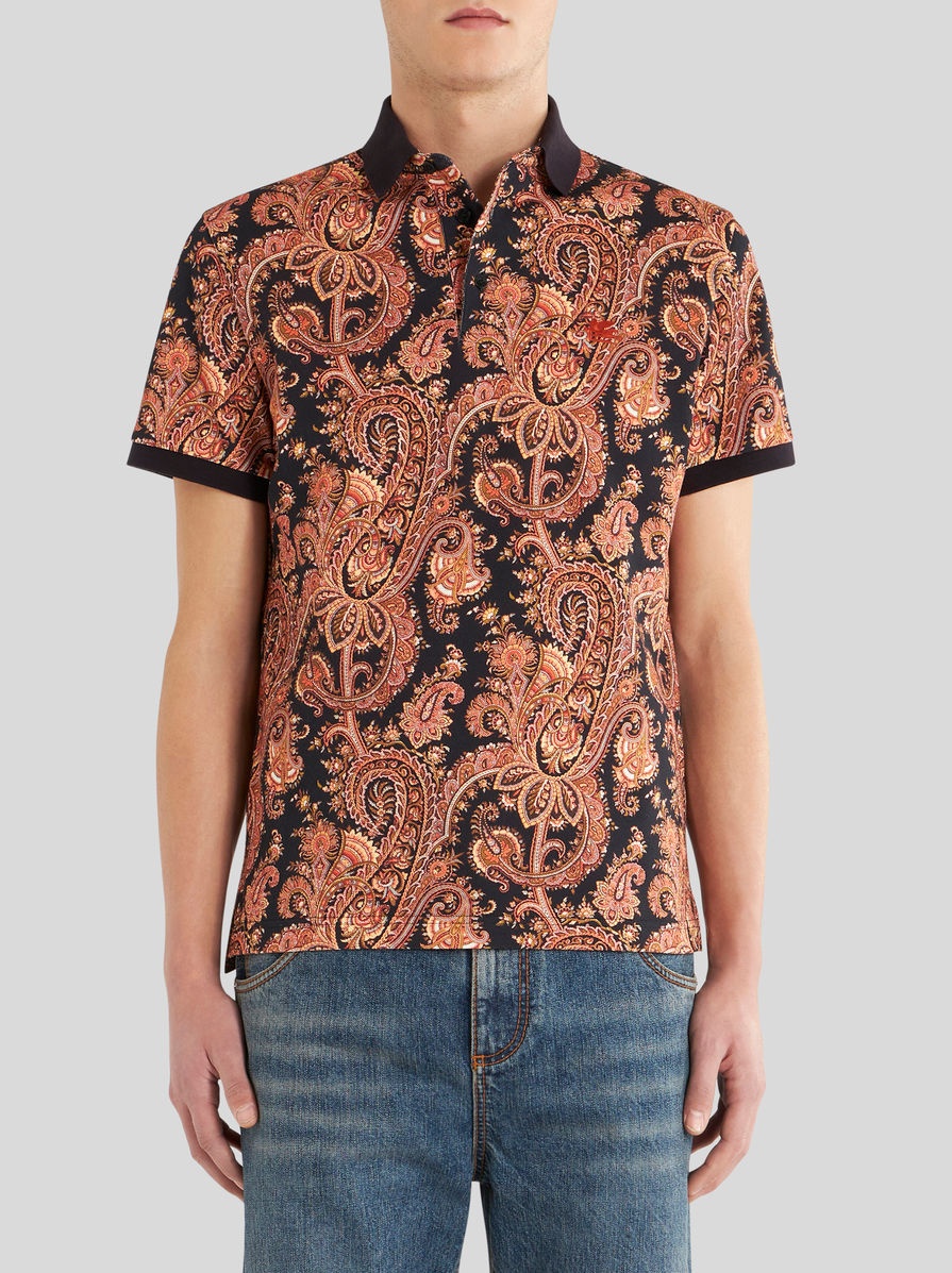 PAISLEY COTTON POLO SHIRT - 2