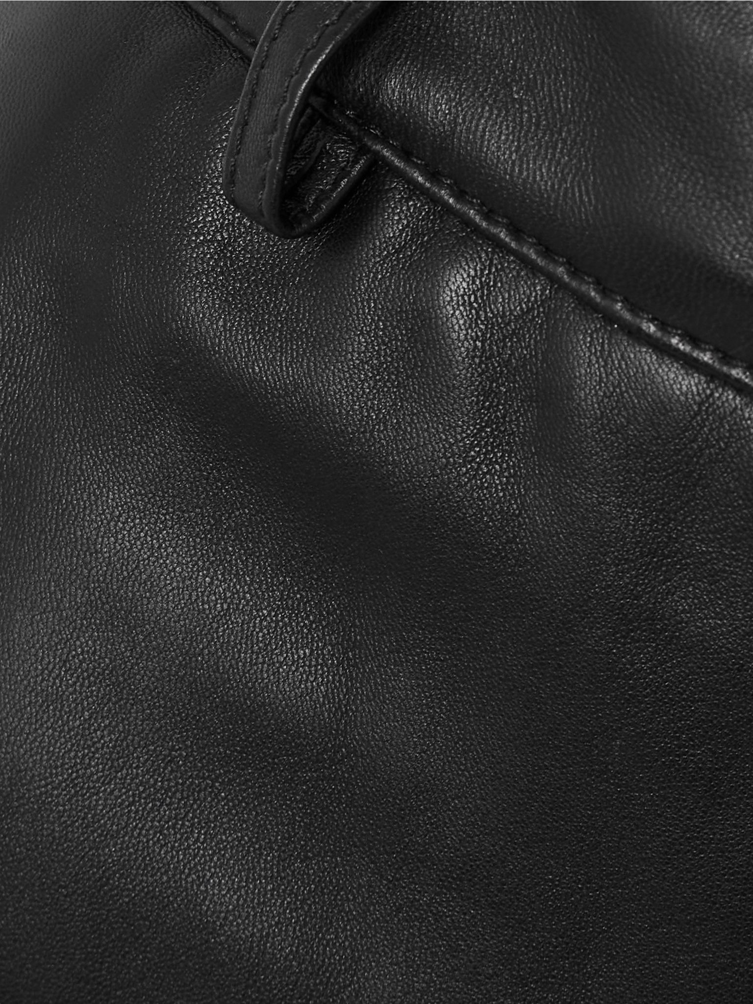 Leather tapered pants Black - 4