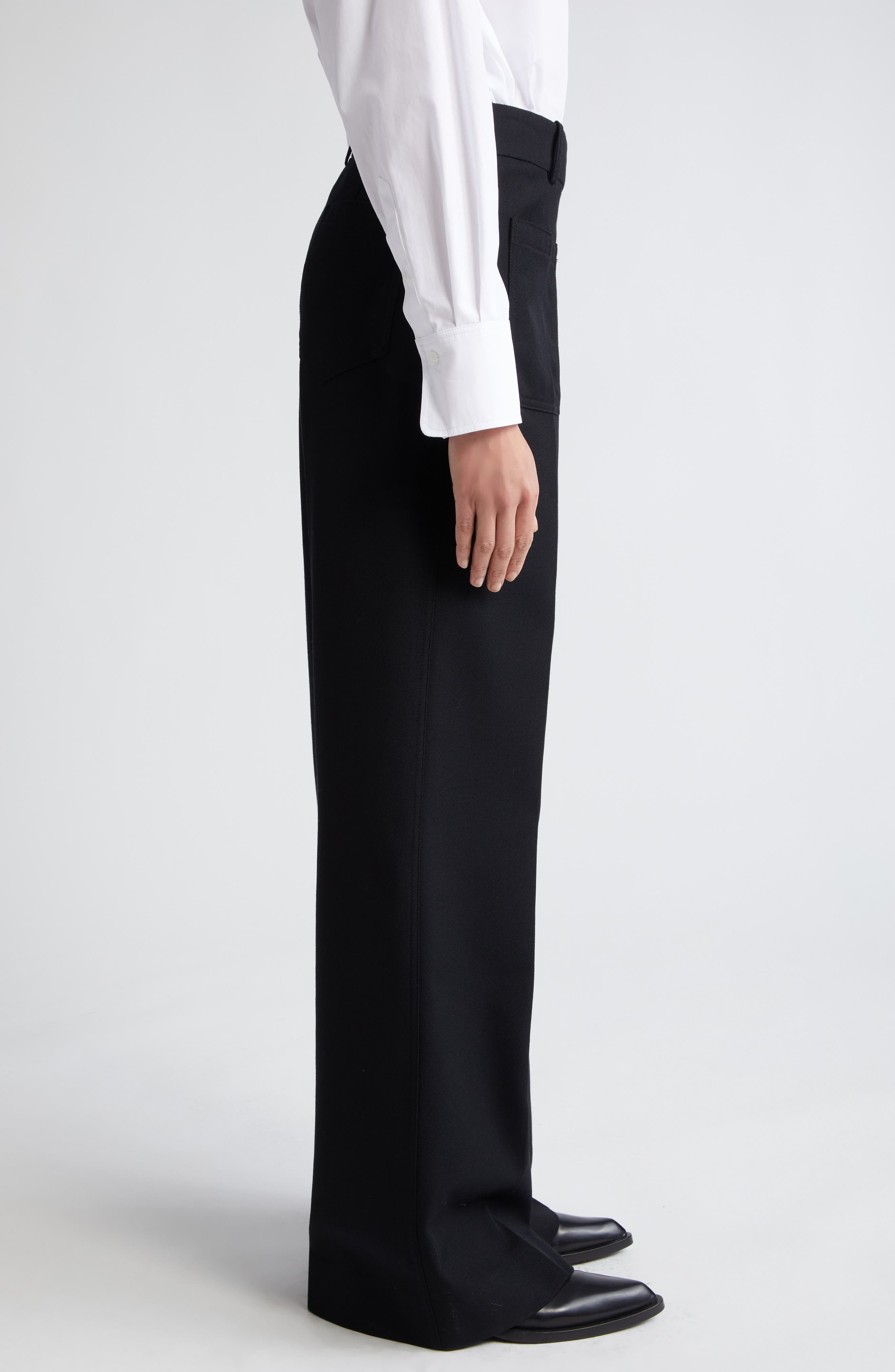 Alina Wide Leg Ponte Knit Trousers - 4