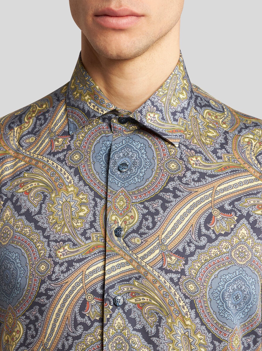 シャツ Etro Printed Cotton Shirt Etro - Printed cotton poplin shirt