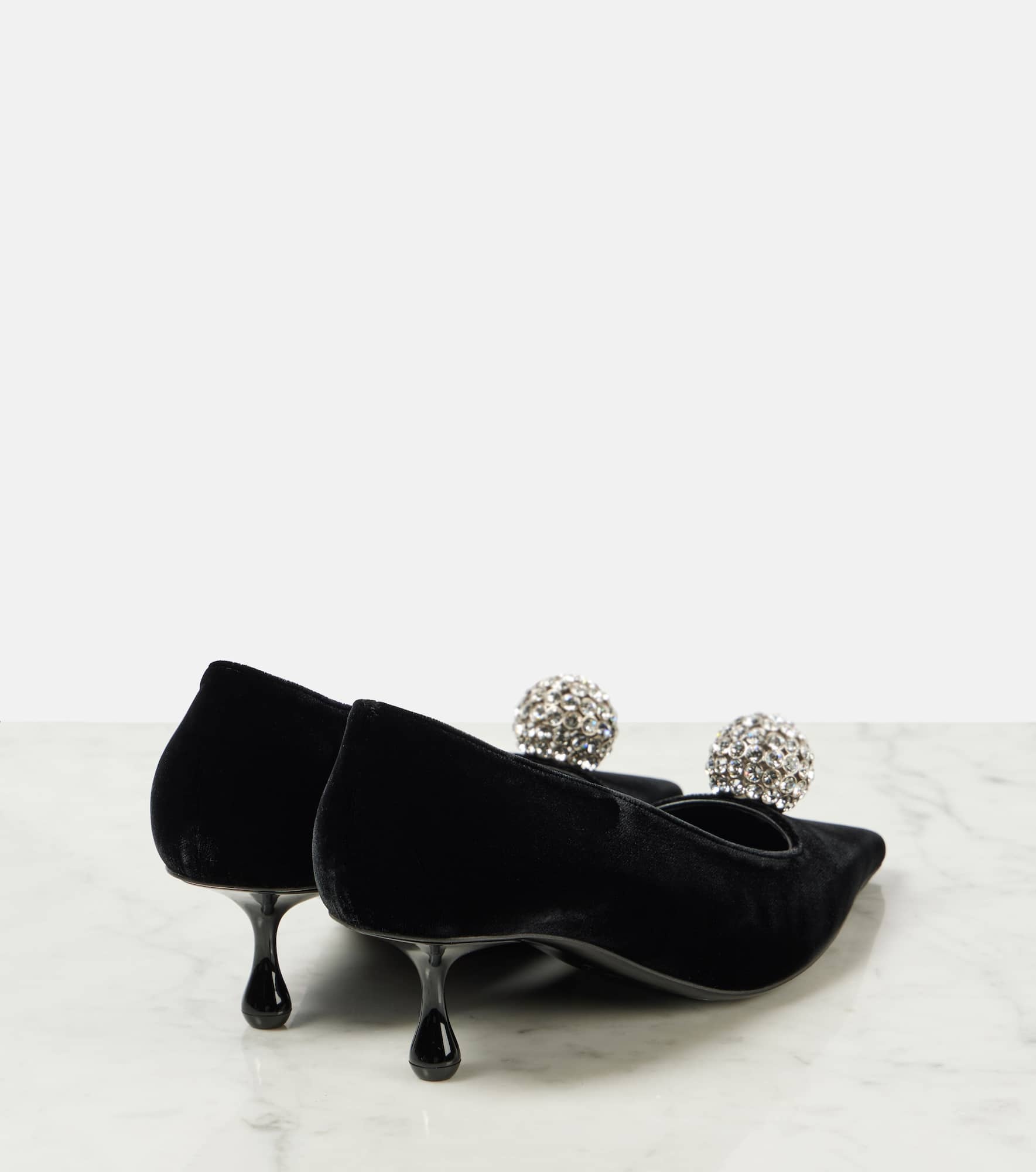 Orb 50 embellished velvet pumps - 2