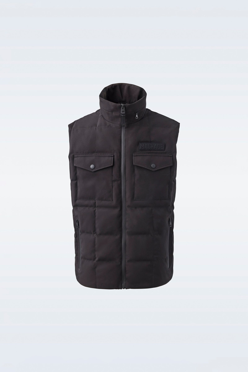 HANK Flex tech down vest with packable hood 1