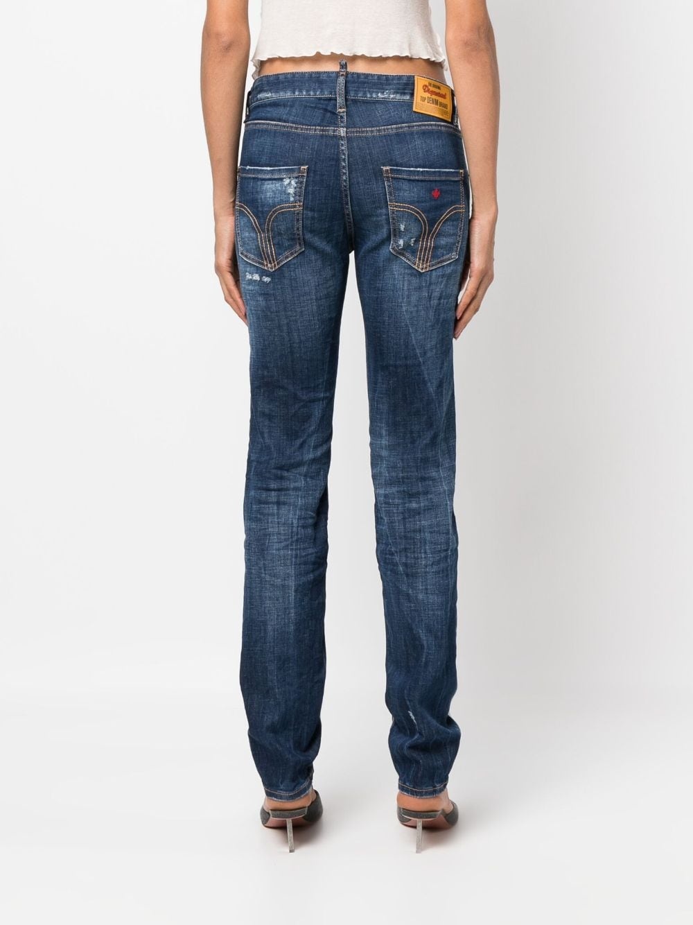 24/7 distressed skinny jeans - 4