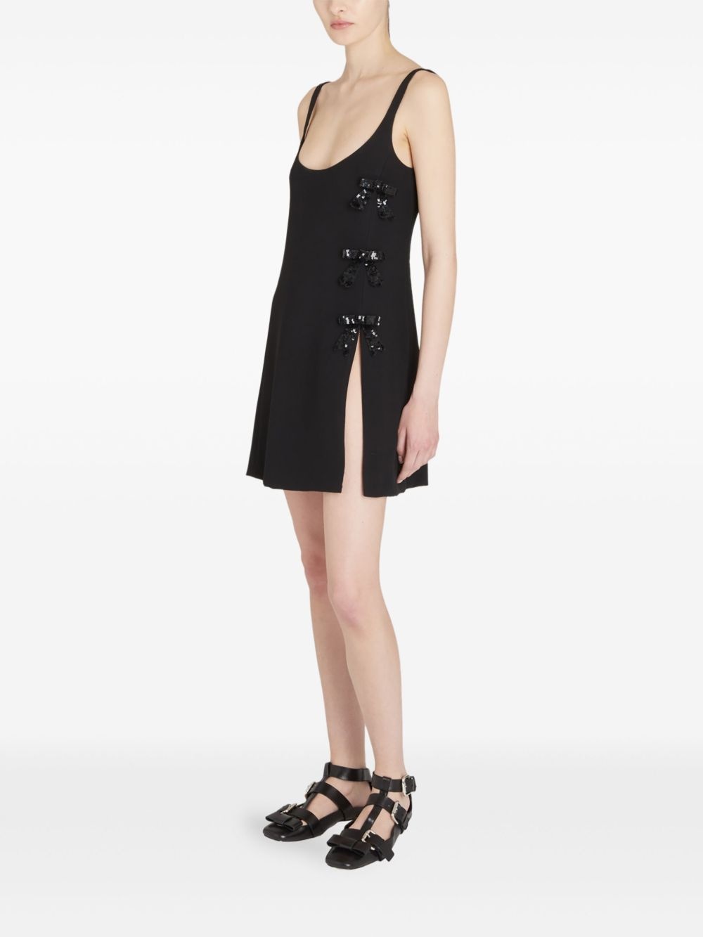bow detailing short dress - 2