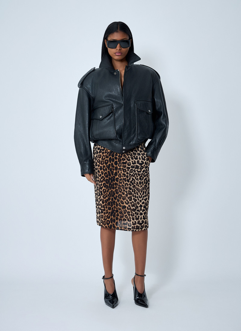 SAINT LAURENT Grained Leather Jacket outlook