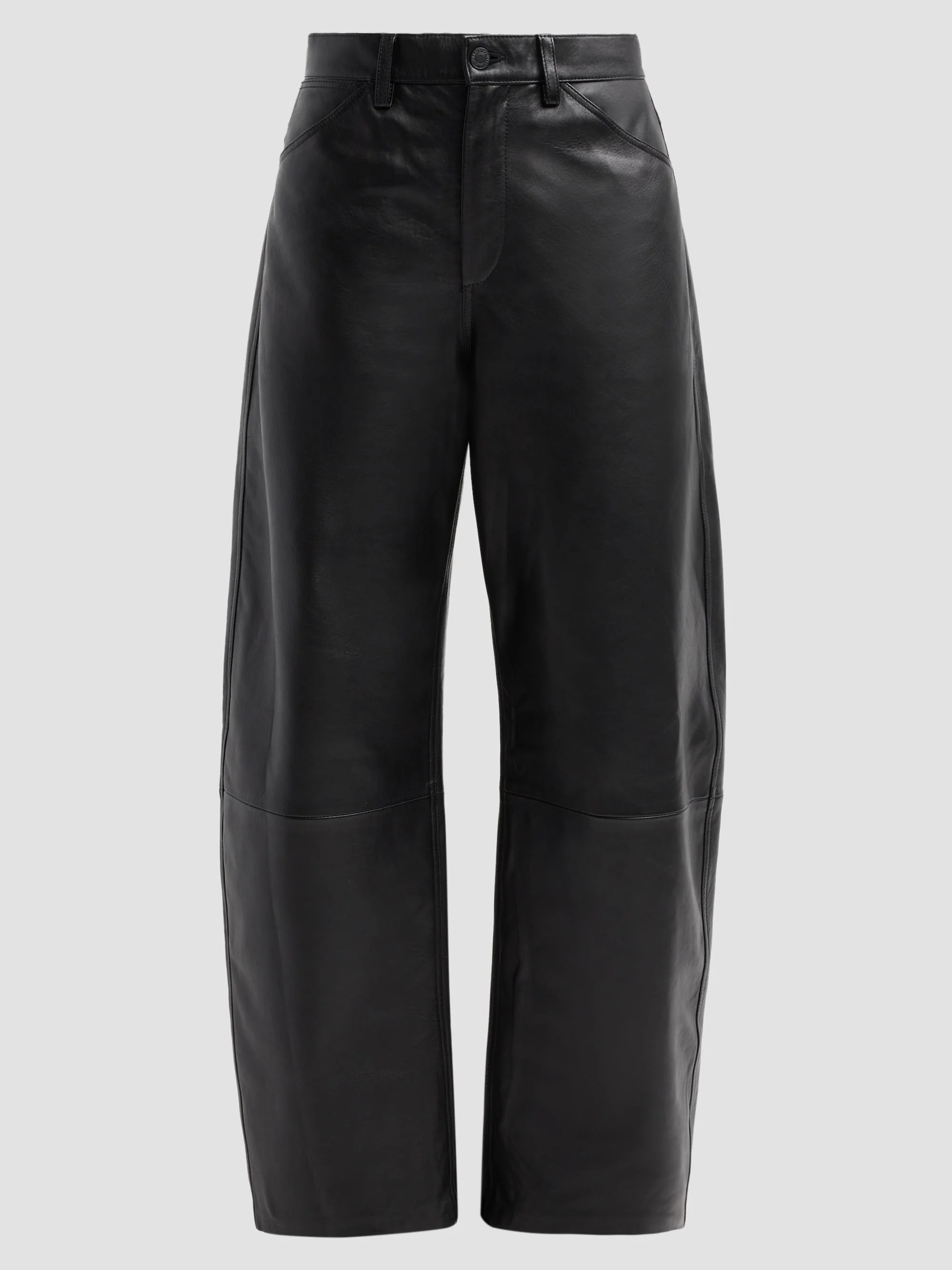 Women's Tribeca Leather Pants - Black - 1