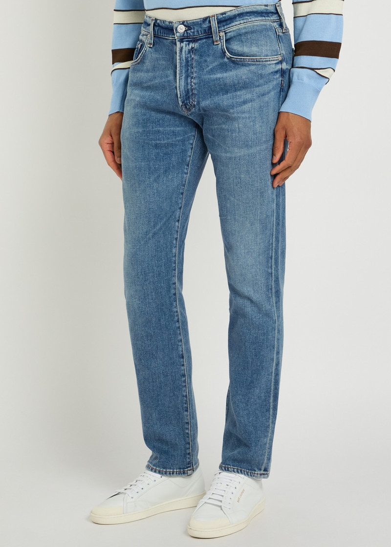 Citizens of Humanity Citizens OF Humanity Gage Straight-leg Denim and Cashmere-blend Jeans outlook