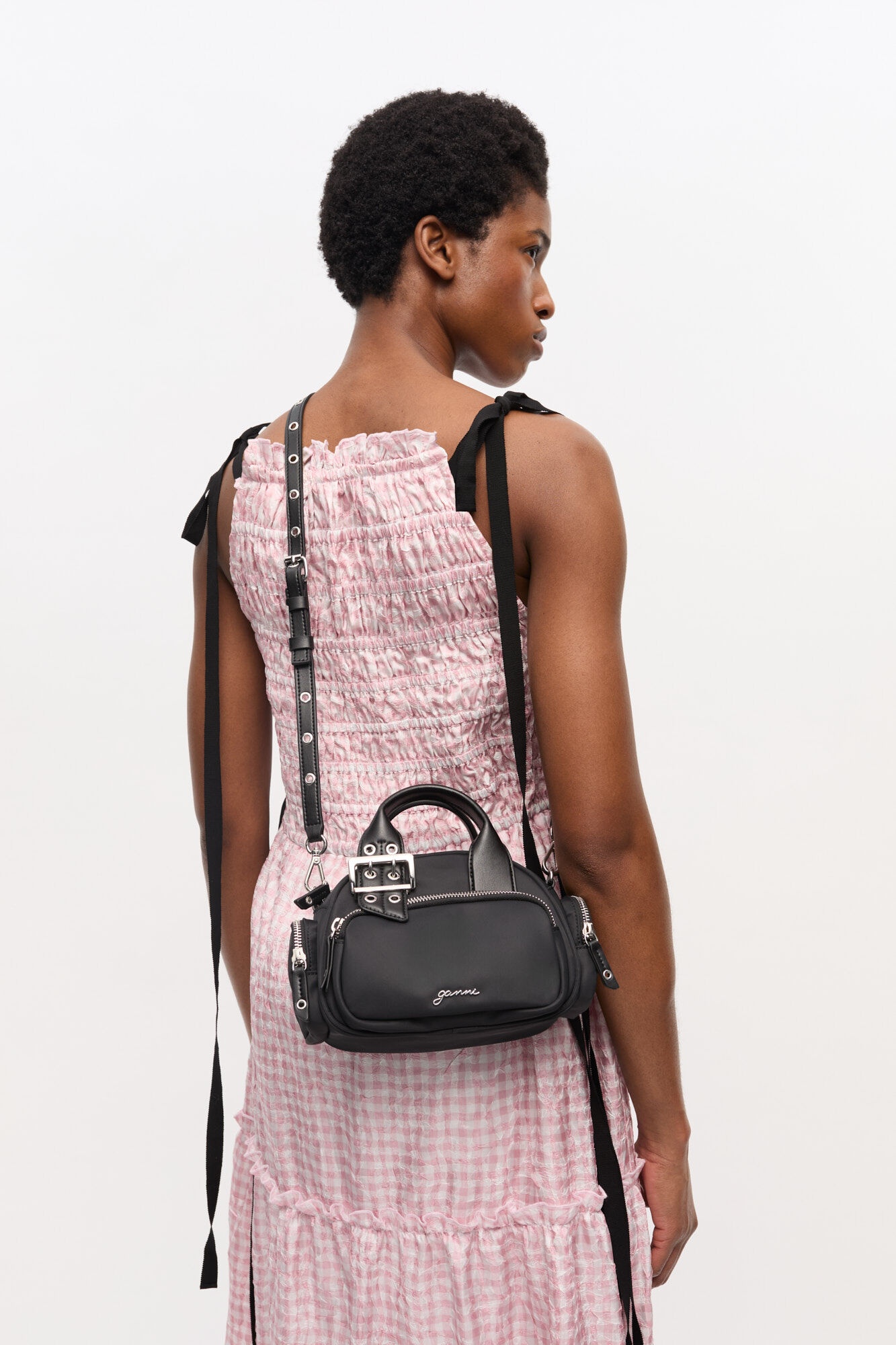 BLACK MINI POLOCHON BAG - 6