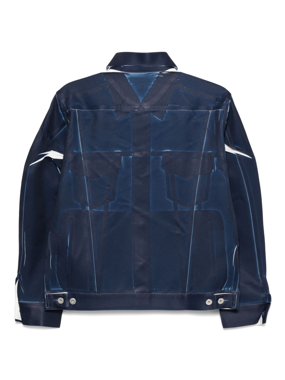 denim-print jacket - 2