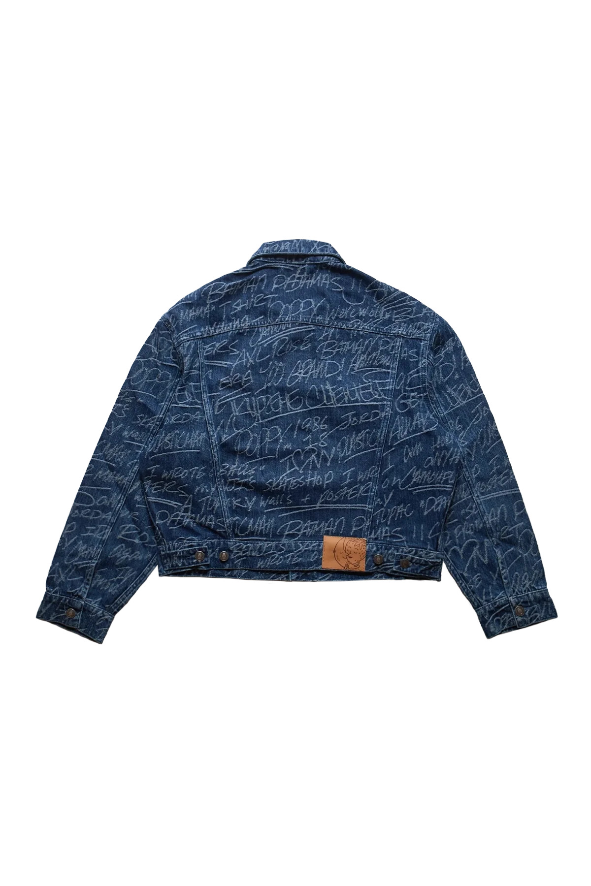 SKY HIGH FARM KS Graffiti Denim Jacket Woven Dark Blue - 2