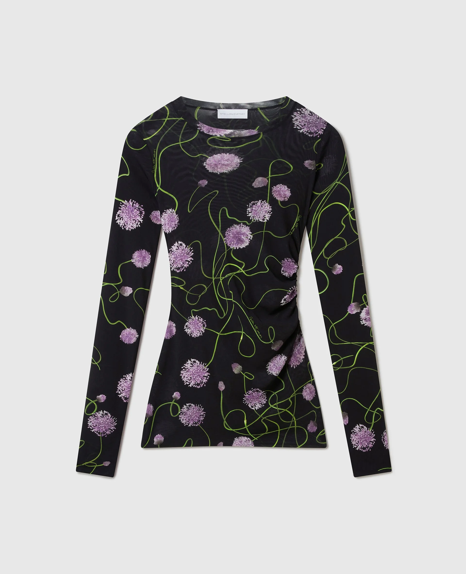 Mesh Twisted Floral Top - 1