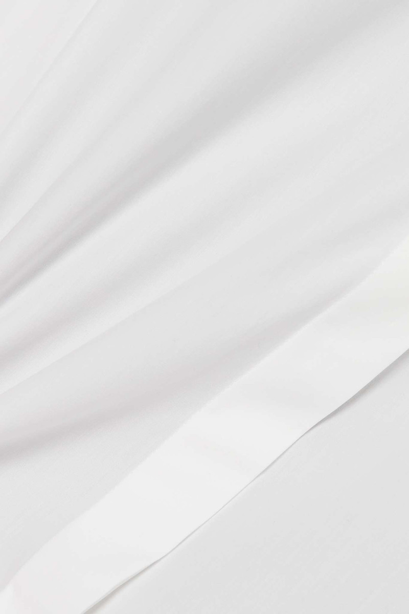 Layered cotton-poplin and stretch-jersey mini shirt dress 4