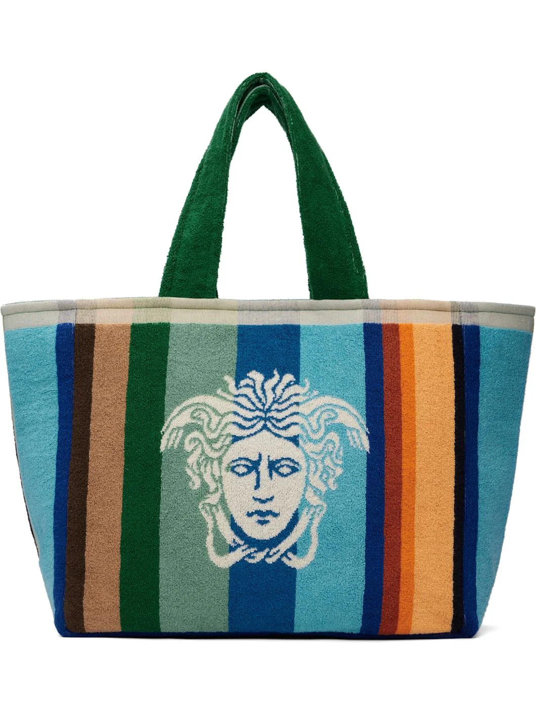 Multicolor Striped Cotton-Terry Jacquard Tote - 1