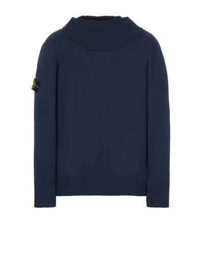 Stone Island 511B0 STOCKING STITCH COTTON-NYLON  BLUE outlook