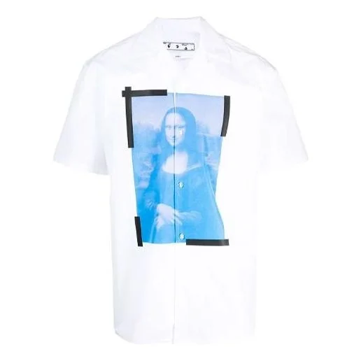 Off-White SS21 Printing Logo Short Sleeve Shirt White OMGA163R21FAB0020110 - 1