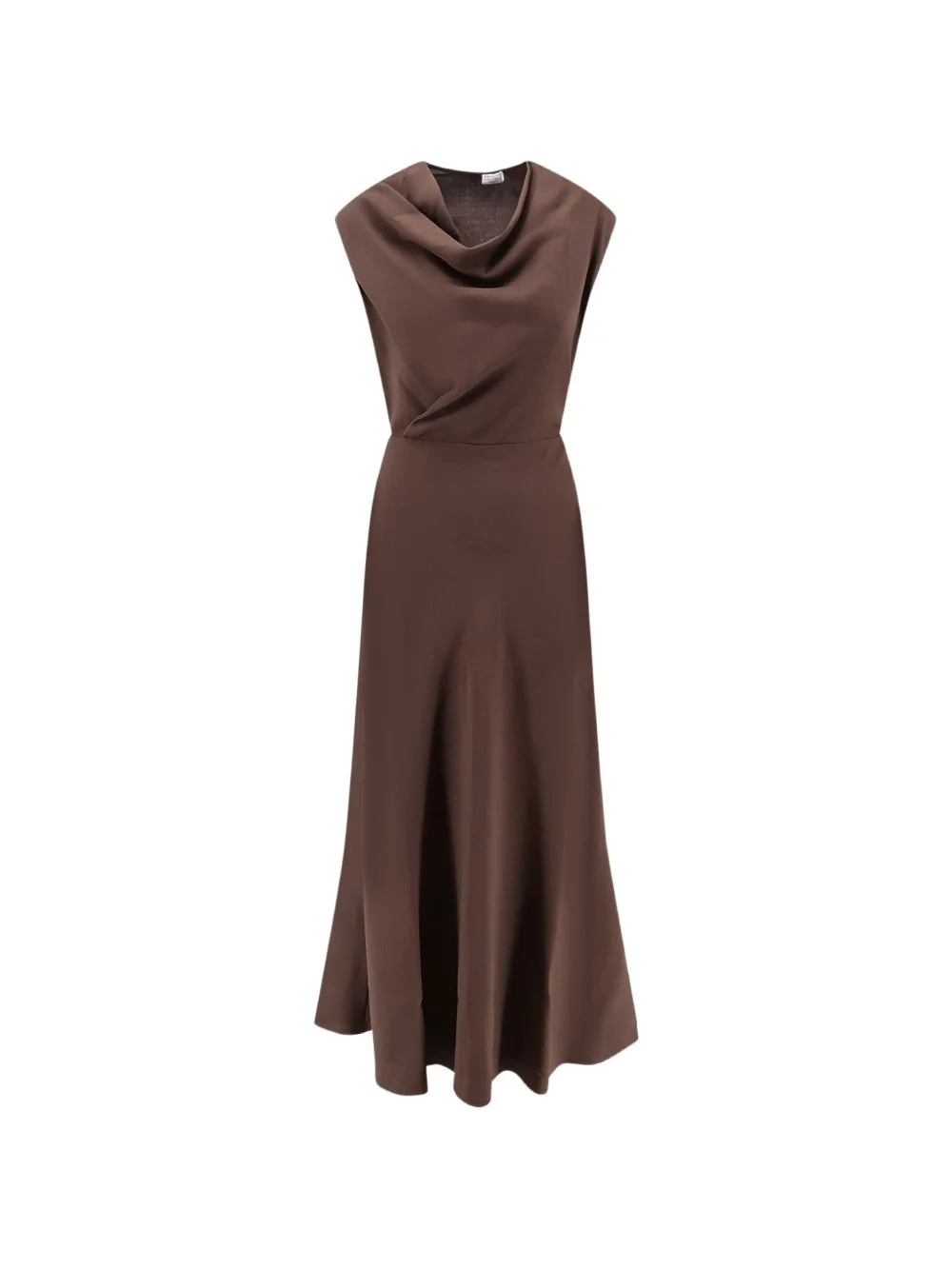 cowl-neck sleeveless dress - 1