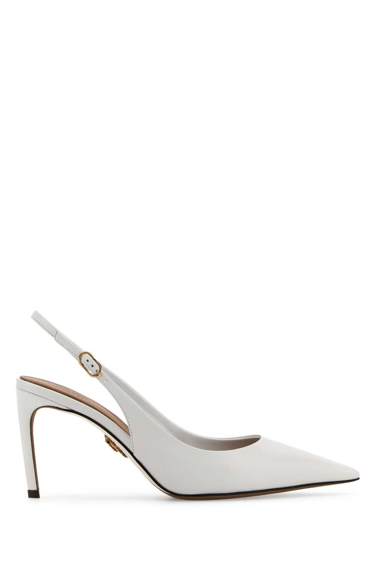 Dolce & Gabbana Women White Leather Devotion 75 Pumps - 1
