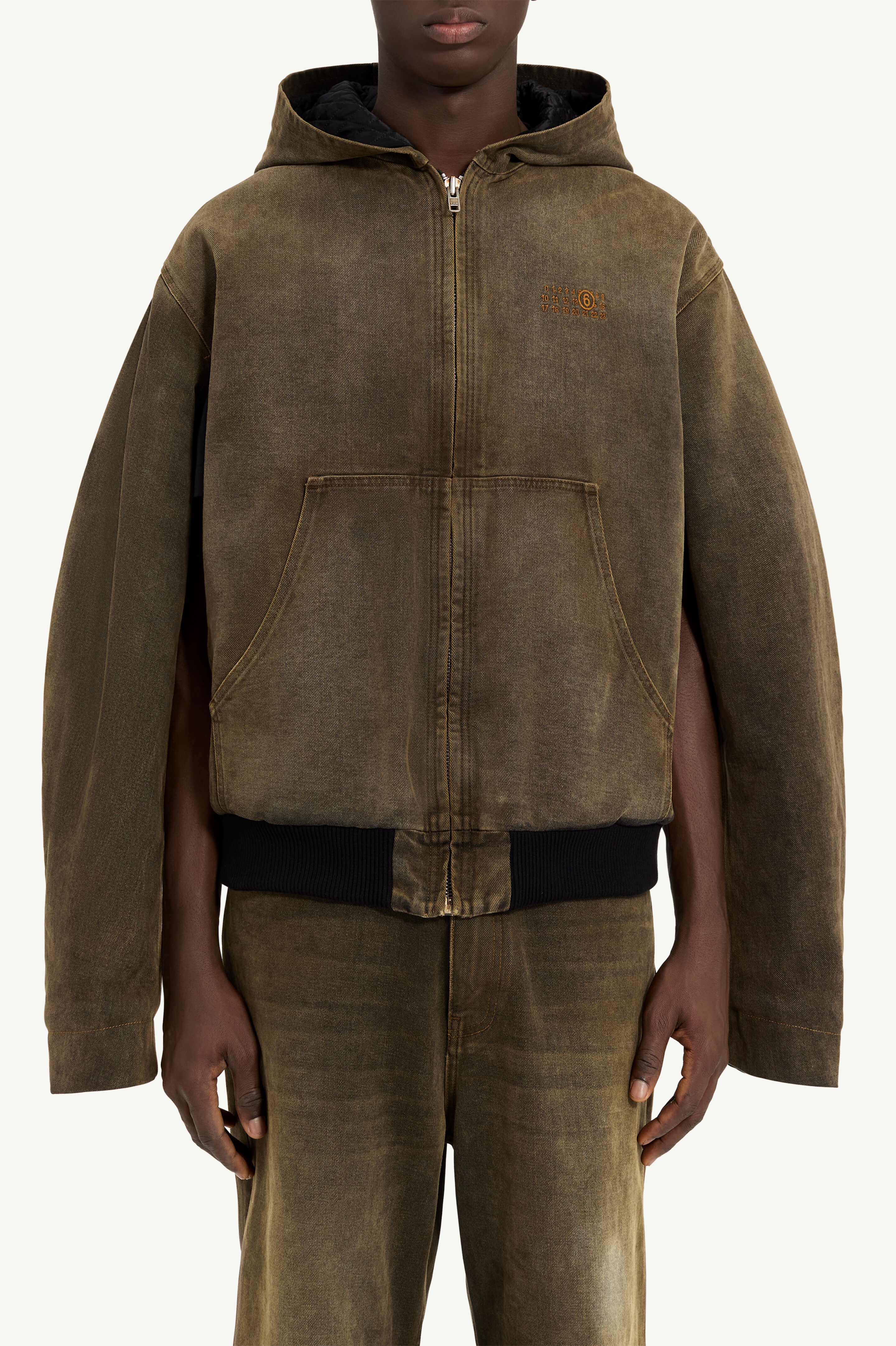 Hooded denim jacket - 7