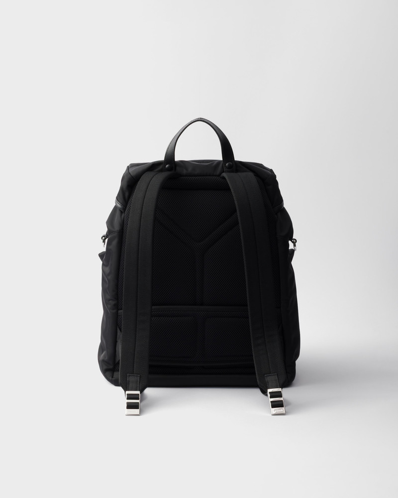 Re-Nylon and leather backpack 3