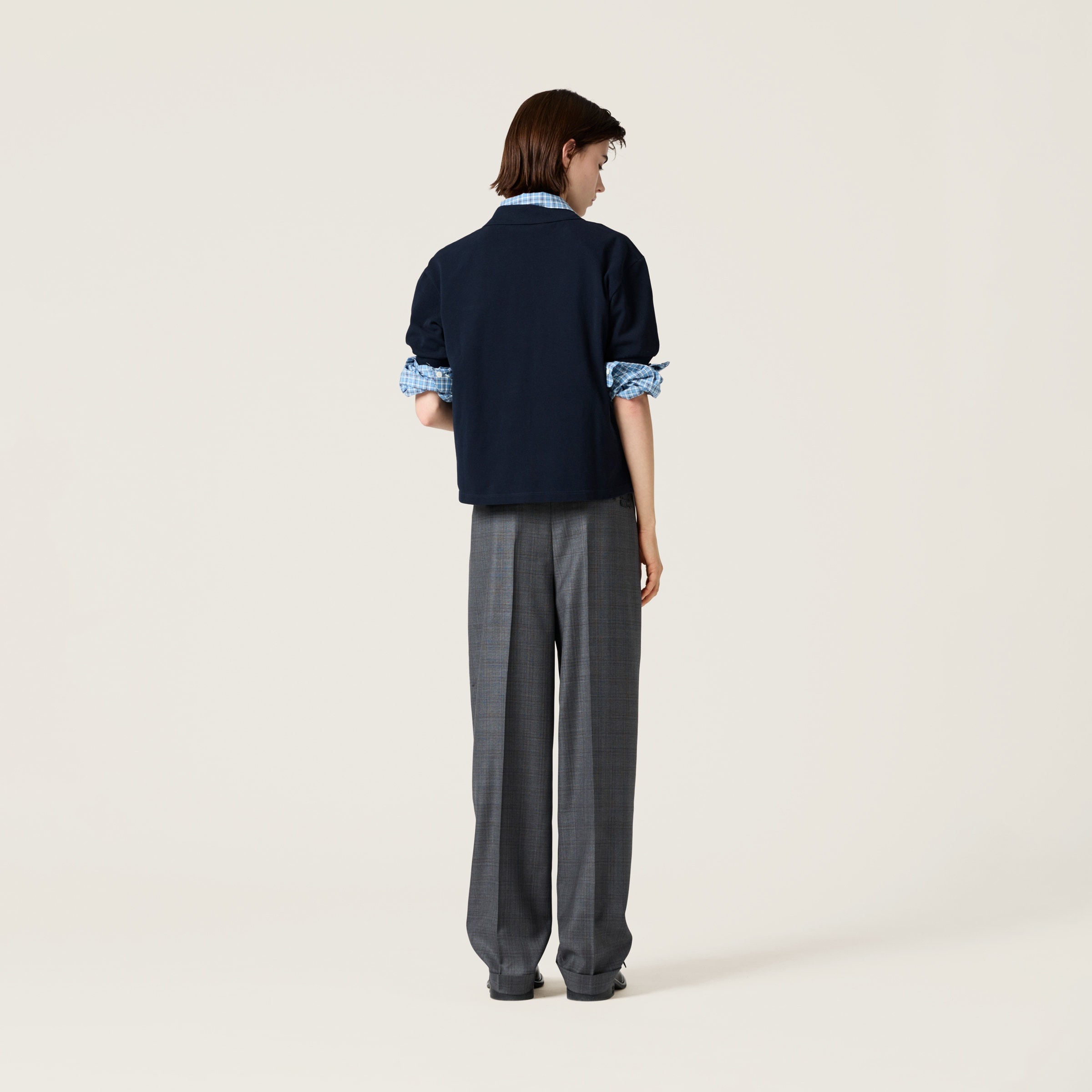 Prince of Wales checked wool pants - 3