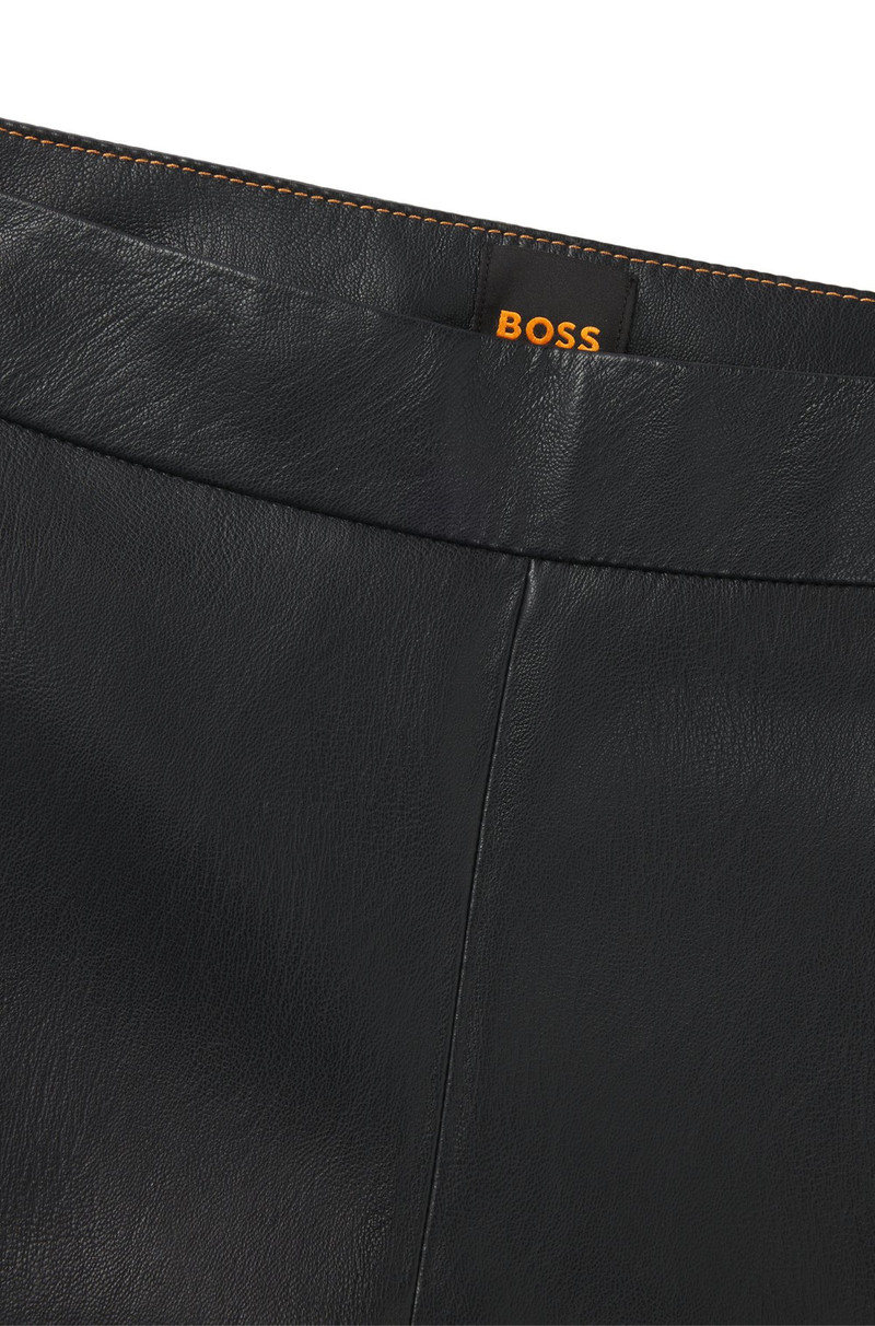BOSS PANELED TROUSERS IN COATED FAUX LEATHER outlook