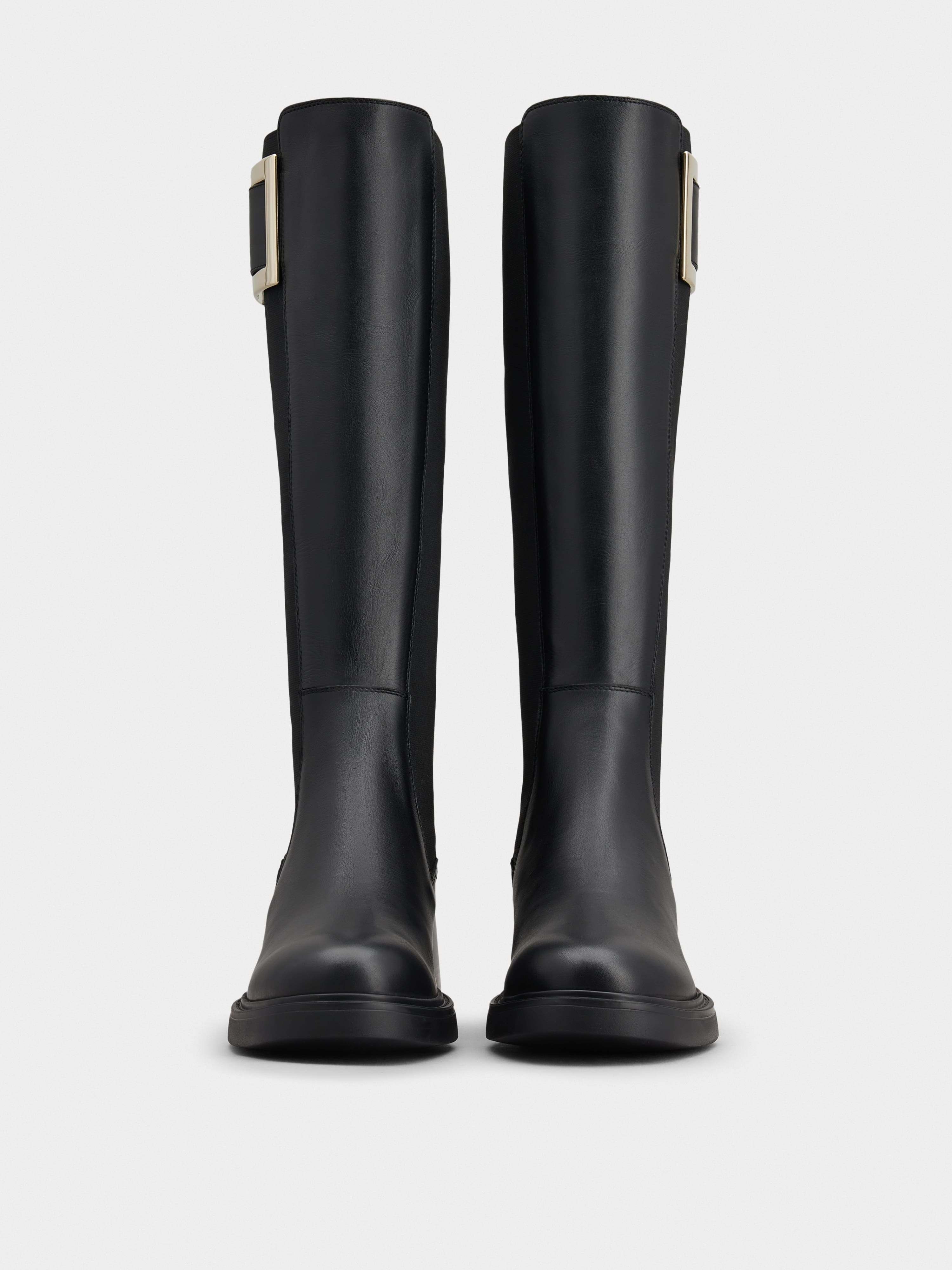 Viv' Rangers Metal Buckle Chelsea Boots in Leather - 6