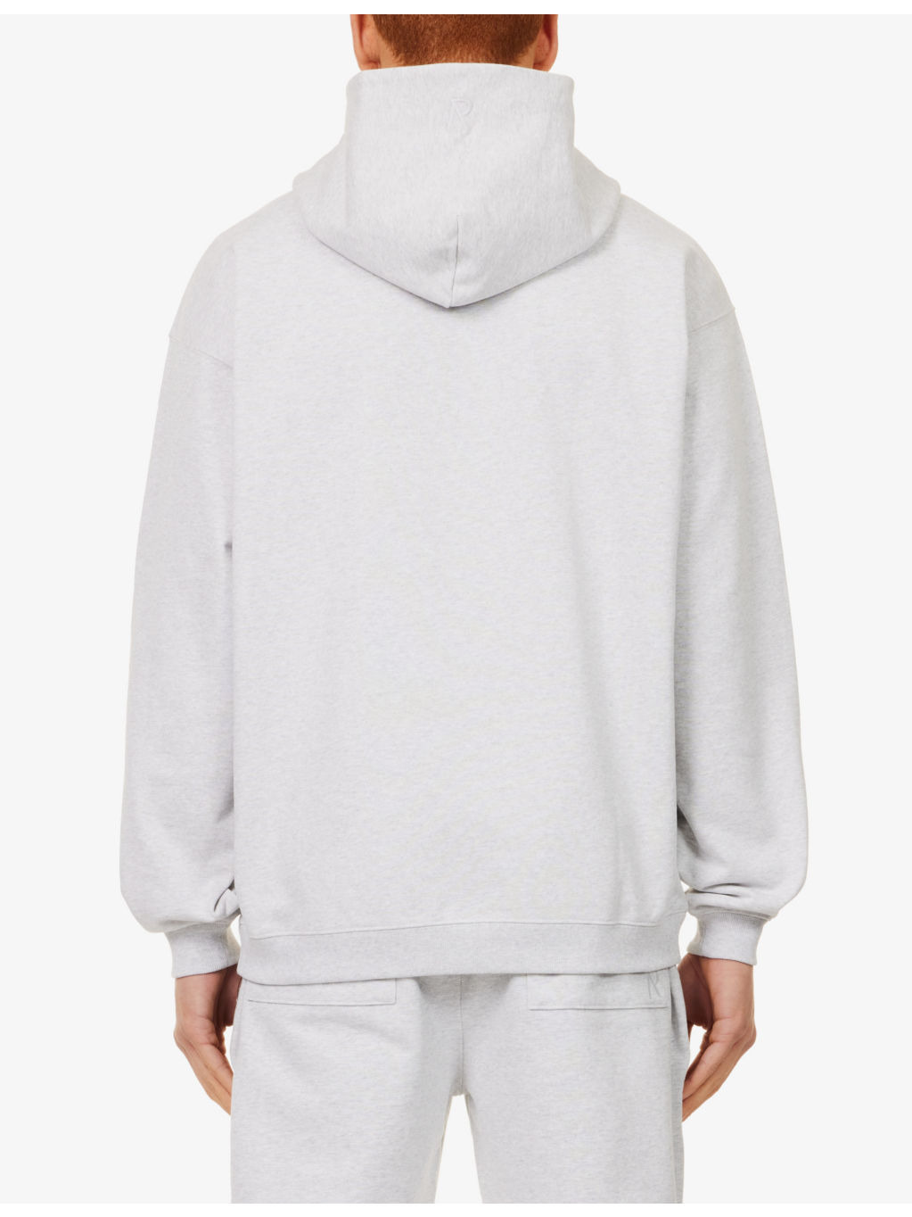 Initial kangaroo-pocket relaxed-fit cotton-jersey hoody - 4