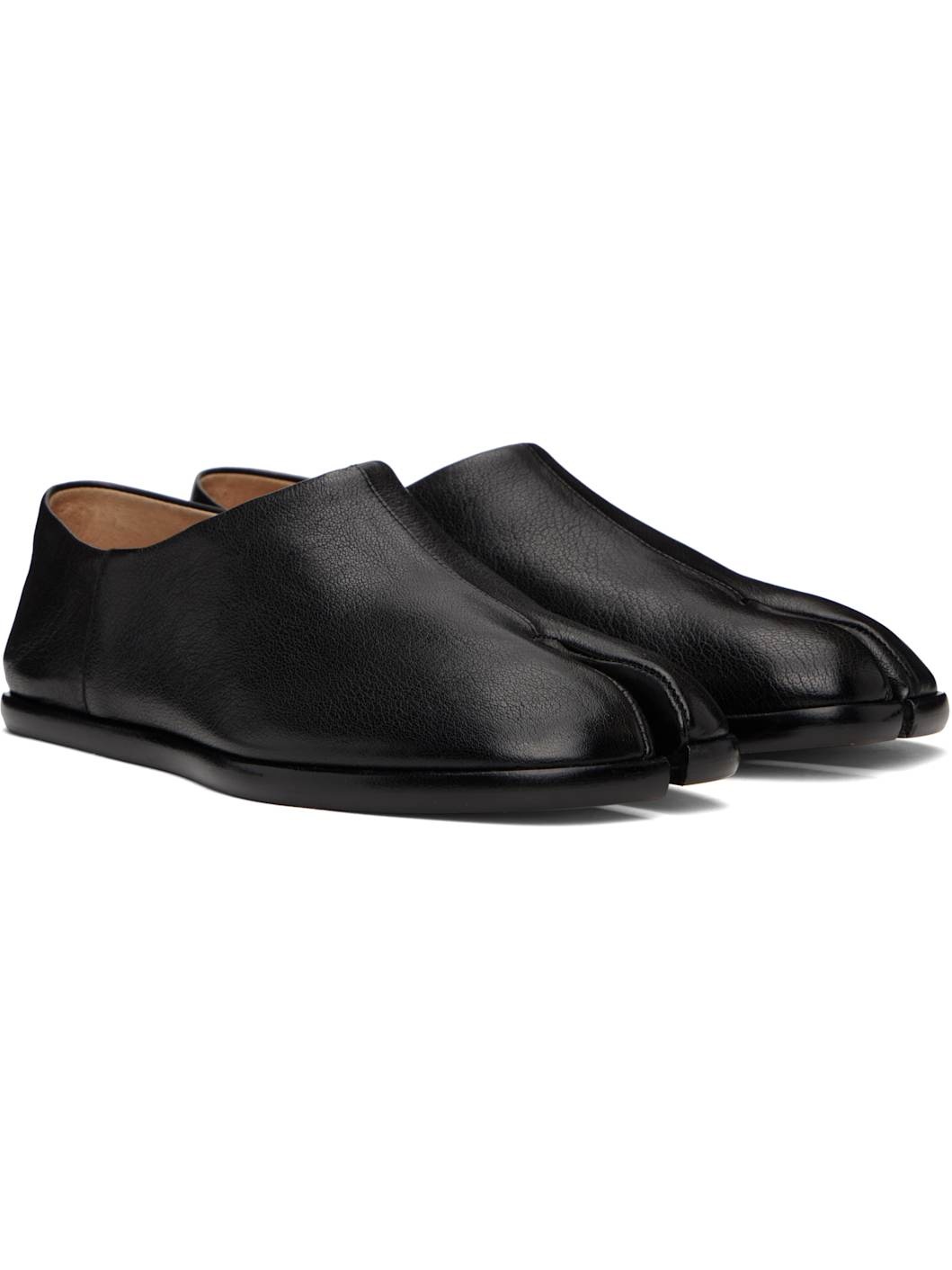 Black Tabi Babouches Loafers - 4